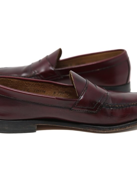 GH Bass Weejuns Penny Loafers Mens 10 D Larson Burgundy Leather 124106 Nice EUC main image 7